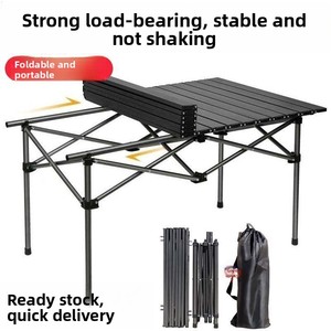 Cross-border Outdoor Camping Folding Tables &amp; Chairs <strong>Barbecue</strong> Sets <strong>Portable</strong> 300 Jin Load Capacity Outdoor Furniture Wholesale - Product Image 2