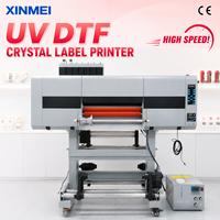 Mesin Printer UV DTF Roll to Roll Sistem Pencetakan Label Stiker Kristal untuk Pencetakan Kustom pada Kaca, Logam, Botol Plastik