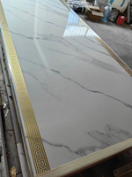 Panneau mural décoratif de panneau de marbre de PVC de panneau de marbre de la texture 1220mm * 2440mm UV