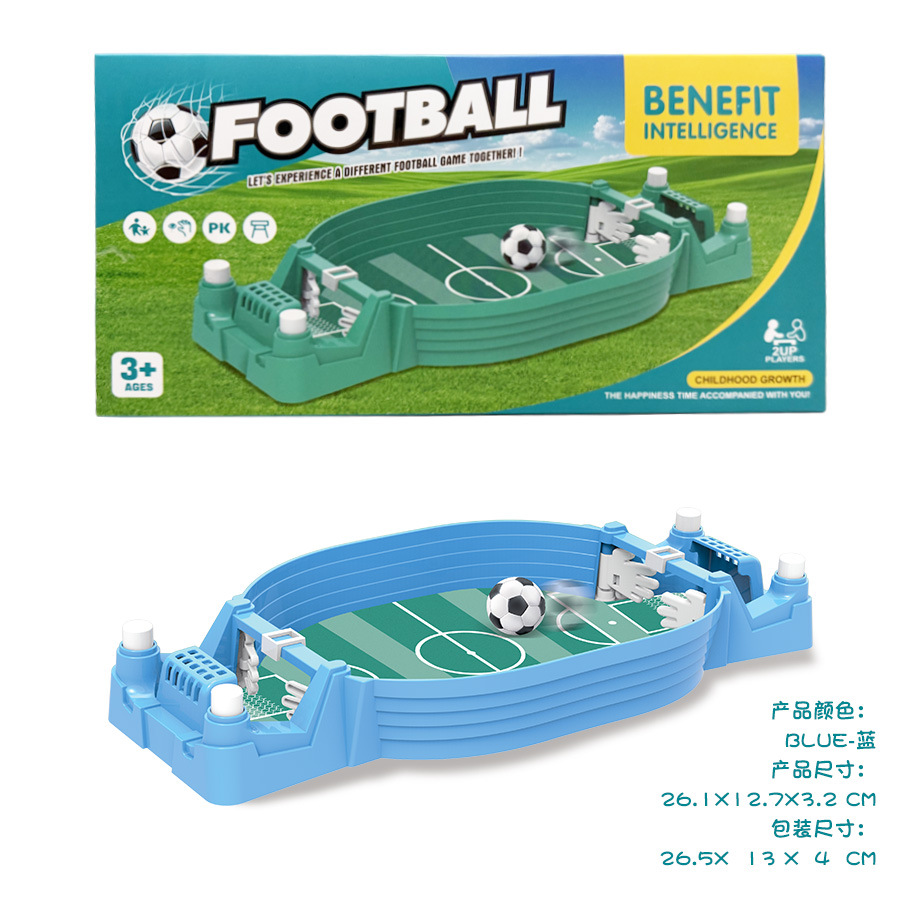 Ballon de football de combat - Petit format - Bleu - Boîte couleur anglaise