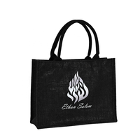 Sac de courses en jute écologique, personnalisé avec logo, élégant et naturel, sac de courses en toile de jute, sac de courses en jute