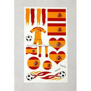 Pegatinas Impermeables de la <span class=keywords><strong>Bandera</strong></span> de <span class=keywords><strong>España</strong></span> 2026 para Decoración Festiva, Pegatinas de Tatuaje - Product Image 5