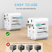 Adaptateur de voyage universel Worldplug, adaptateur de prise multiple international avec USB et Type-C