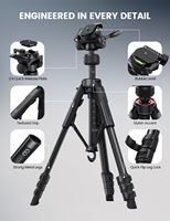Support de photographie professionnel Lamicall STFC01, capacité de charge de 17,6 lb, trépied pour appareil photo, support de téléphone pour appareil photo reflex numérique, caméscope, caméra d'action