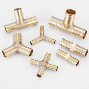 Conector de latón largo Consort 681012141619 en forma de T para accesorios de tuberías de gas hidráulico - Product Image 1