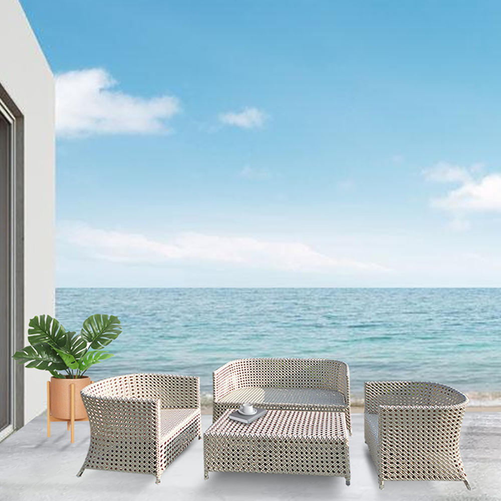 Лидер продаж, новая современная мебель для дома и гостиной в стиле патио, уличная садовая мебель из ротанга, 2 секции, комплект диванов