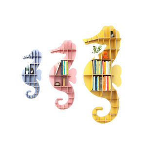 Chiquitos nhỏ Bắc Âu tường giá Cá Ngựa Sáng Tạo Treo tường kệ sách phòng ngủ phòng khách haima hình tủ sách - Product Image 1