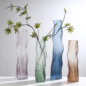 Jarrón Moderno de Vidrio Recto con Alto Gradiente, Diseño de Raíz de Árbol, para Decoración del Hogar, Accesorios para Modelos de Hotel - Product Image 2