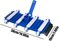 Tête de brosse pour aspirateur de piscine, nettoyeur manuel à aspiration robuste, équipement d'élimination des algues pour l'entretien des piscines, outils de nettoyage