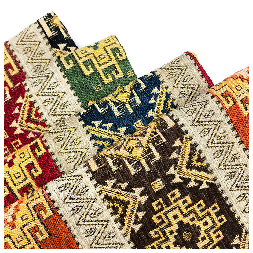 Этнический стиль, 100% полиэстер, синель, жаккард, домашняя ткань для дивана