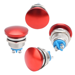 22mm nấm đầu đẩy nút chuyển đổi tạm thời IP65 không thấm nước vít thiết bị đầu cuối 12V 24V 36V 110V 250V 5A SPST nhựa 110V 250V - Product Image 4