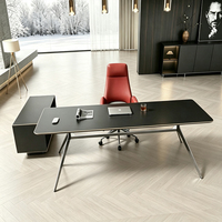 Bureau de direction de luxe KMJ, table de bureau, bureau de direction en acier inoxydable, bureau de direction pour cadre supérieur