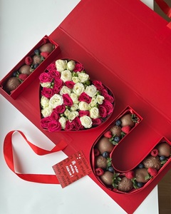 Caja de Regalo de Cartón con Forma de Letra I <span class=keywords><strong>Love</strong></span> You, Rellenable con Chocolate, para Arreglos Florales de San Valentín, Disponible en EE. UU. - Product Image 5
