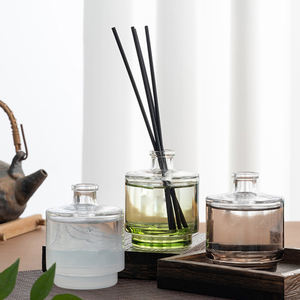 معطرات جو ريلاكسلاينز، موزع عطور بالجملة، ناشر عطر زجاجي دائري سعة 100 مل مع أعواد - Product Image 5