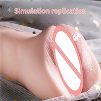 Outils sexuels pour la masturbation masculine, gobelet vibrant manuel pour adultes avec texture de peau réaliste