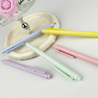 Stylos rétractables à encre gel colorée Macarons, pointe extra fine 0,5 mm, corps en plastique motif animal, outil d'écriture promotionnel