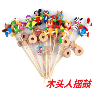 Marioneta de madera con sonajero, marionetas de varilla hechas a mano para niños de 2 a 4 años, juguete unisex, instrumento musical, regalo - Product Image 3