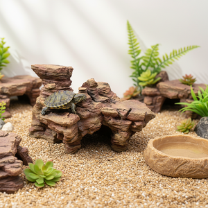 ถ้ำดินเผาขนาดใหญ่สำหรับสัตว์เลื้อยคลาน ที่ซ่อนตัวสำหรับเต่า ตู้เลี้ยงสัตว์น้ำ พร้อมฟิลเตอร์ อุปกรณ์ตกแต่งตู้เลี้ยงสัตว์เลื้อยคลาน ที่หลบซ่อน ถ้ำ ของตกแต่งสถานที่อยู่อาศัย - Product Image 5