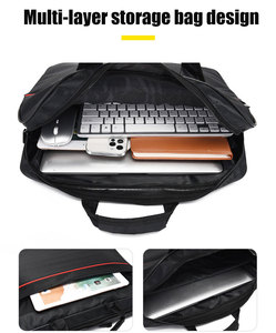 Bolso organizador de ordenador portátil con logotipo personalizado al por mayor, bolso de hombro individual, práctico bolso cruzado de negocios para exteriores, bolso de ordenador portátil unisex a la moda - Product Image 5