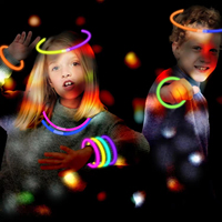 Bracelets et colliers lumineux en plastique, écologiques, pour fêtes, Pâques, Noël, Halloween, articles de football
