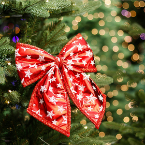 SHUANGYUAN Décoration de Noël d'intérieur en <span class=keywords><strong>gros</strong></span>, Grandes nœuds rouges, Ornements festifs pour sapin de Noël - Product Image 6