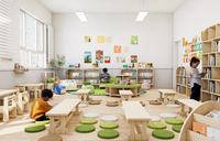 Meubles de garderie, ensemble table et chaises pour enfants, ensemble de meubles pour enfants, meubles de maternelle, meubles Montessori