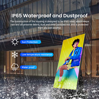 Layar LCD Kecerahan Tinggi Luar Ruangan 1500Nit FHD Kios Iklan Portabel Tahan Air Baterai Digital Signage untuk Toko Ritel