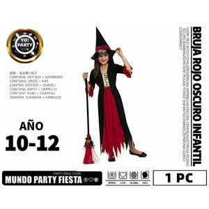 COSTUME da strega rossa per bambini #13160 per gli appassionati di TV e film - Product Image 1