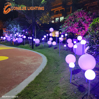 Boule lumineuse interactive à induction tactile extérieure D:12-50CM, lumière à bulles interactive soufflante, ballon lumineux LED décoratif