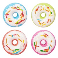 Bombes de bain effervescentes OEM en gros, transfrontalières, en forme de donut et de gâteau, au sel marin et aux huiles essentielles, parfumées, 40g/80g, contrôle du sébum