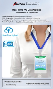 AI 4G lencana cerdas perekam pertemuan suara dengan Format MP3 pengisian USB rekaman panjang tipe Lanyard transkripsi & analisis - Product Image 5