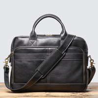 Sac à bandoulière en cuir véritable pour homme, tanné végétal, sacoche d'affaires en cuir de vachette pour ordinateur portable, modèle très vendu