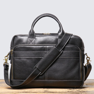 Maletín de Cuero Genuino para Hombre, Estilo Ejecutivo, de Cuero Curtido Vegetal, Bolso de Hombro de Piel de Vaca, para Portátil, Gran Venta - Product Image 6
