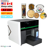 Imprimante UV DTF A3 Mini, machine d'impression pour petites entreprises, imprimante jet d'encre pour cartes métalliques plates, porte-clés, pendentifs, coques de téléphone portable