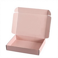 Boîte d'expédition carrée en carton kraft recyclé avec logo UV imprimé en quadrichromie, personnalisable pour cadeaux et artisanat
