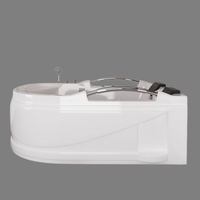 Bain à remous spa moderne et portable à double paroi avec fonction de massage intégrée, baignoire jacuzzi équipée de lumières colorées et de bulles