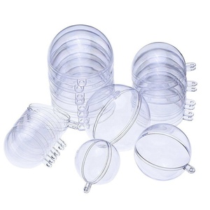 DIY plastic filled ball crafts ornaments 50mm clear baubles - Product Image 1