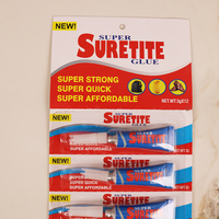Vente chaude de haute qualité 3g chaussures colle liquide pour le collage du cuir pas de séchage dans le tube clair cyanoacrylate adhésif Super colle