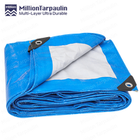 Bâche en PE enduit imperméable bleue et blanche pour camion et remorque – Fournisseur d'usine Million Tarpaulin