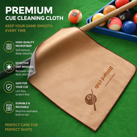 Serviette en tissu suédé pour billard avec logo personnalisé, double face, accessoire d'entretien et de nettoyage pour table de snooker/pool