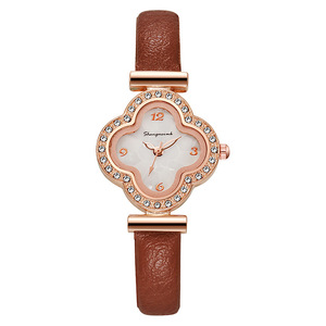 NSB067 <span class=keywords><strong>Hifive</strong></span> vintage dames trèfle à quatre feuilles or diamant montres à quartz femmes poignet luxe orologio donna - Product Image 6