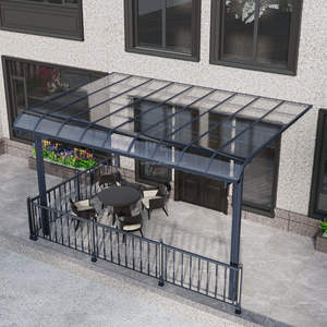 Tenda Motor balkon teras kanopi kaca dapat ditarik sisi Turki Pergola tenda - Product Image 2