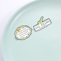 Ensemble de badges en émail Cloud Money avec slogan 'Tous les examens réussis', en alliage de zinc, pour sac à dos, veste, chapeau, revers, décoration et cadeau