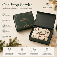 Boîte magnétique de Noël personnalisée avec logo pour vêtements de fête, finition mate, étui rigide en papier, OEM