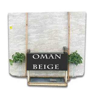 Omán Beige mármol piedra Natural de azulejos y baldosas de canicas plantas superior de la vanidad encimera de mármol mesa de comedor