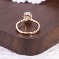 Ensemble de bagues superposées tendance, petite rangée de bagues, argent pur 925 plaqué or, bagues en moissanite 30/50 points pour femmes