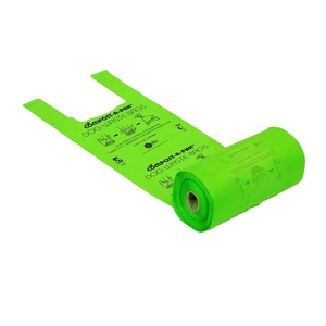 100% phân hủy sinh học thân thiện với môi nóng bán Chất lượng cao tùy chỉnh in bột bắp pbat compostable T-Shirt mua sắm túi - Product Image 1