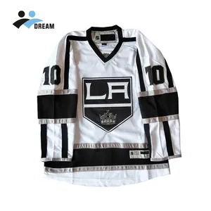 High quality vintage funny sublimation embroidered long sleeve custom man ice hockey jersey