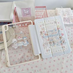 Cute Maid Cat Pattern Transparent <b>Tablet</b> Case Anti Drop Protective Cover For iPad Air5 <b>7</b> 8 9 10 Gen 10.2 Inch Pro - Product Image 4