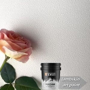 Peinture acrylique artistique Wufusha, excellente adhérence, écologique, texture peau <span class=keywords><strong>de</strong></span> mouton haut <span class=keywords><strong>de</strong></span> gamme pour la décoration murale intérieure <span class=keywords><strong>de</strong></span> luxe - Product Image 1